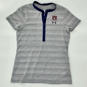 Under Armour‎ HeatGear AUBURN Zinger Golf Polo Loose Stripe Women's XS